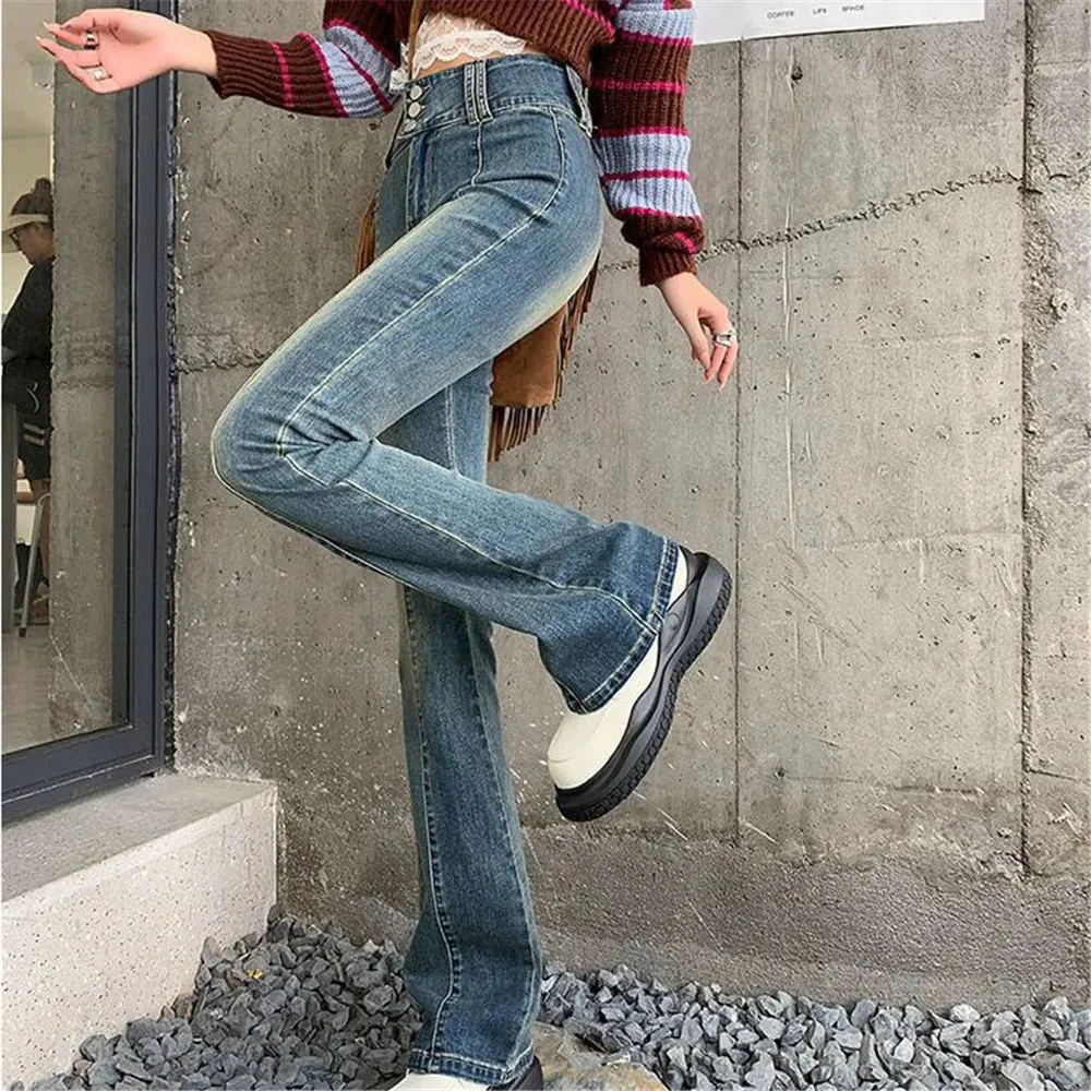 2024 Streetwear Fashion Harajuku Casual Stretch Trousers Denim Pants