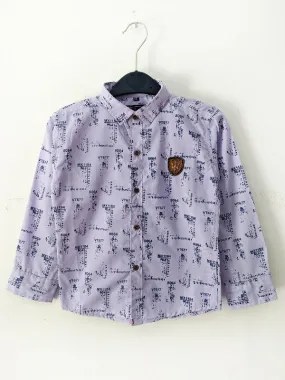 3Yrs - 13Yrs Light Purple Casual Shirt for Boys BFS10