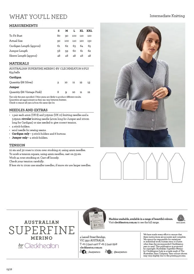 470 Jumper & Cardigan with Feature Raglan