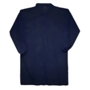 (50/Case) Premium Dark Blue Lab Coats | 44" long, 40 gram, Elastic Wrists