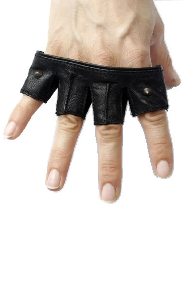 5D x Steam Trunk Leather Knuckle Gloves