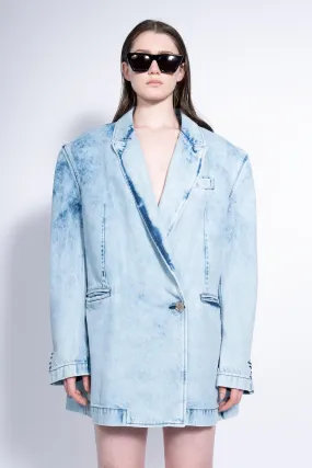 ACID WASH OVERSIZED DENIM BLAZER