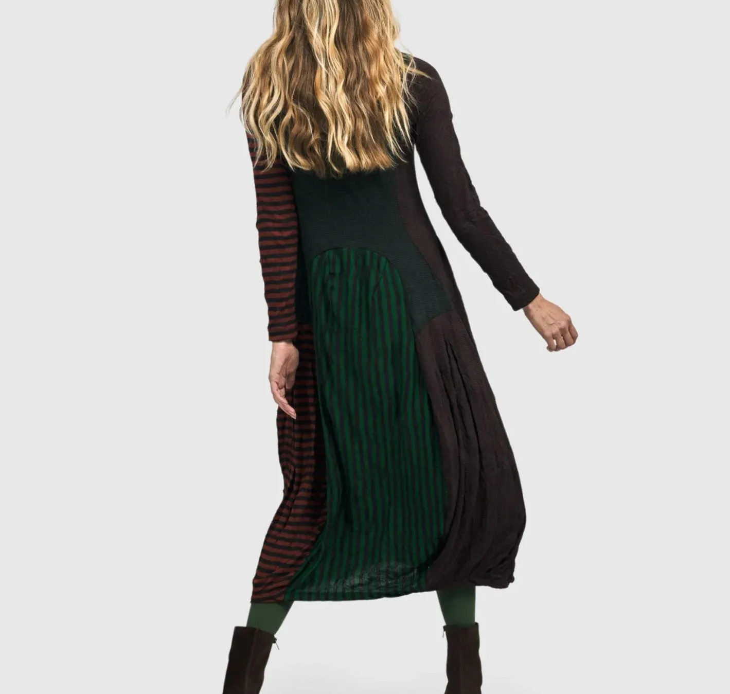 AD510S Juno Crew Cocoon Stripe Dress