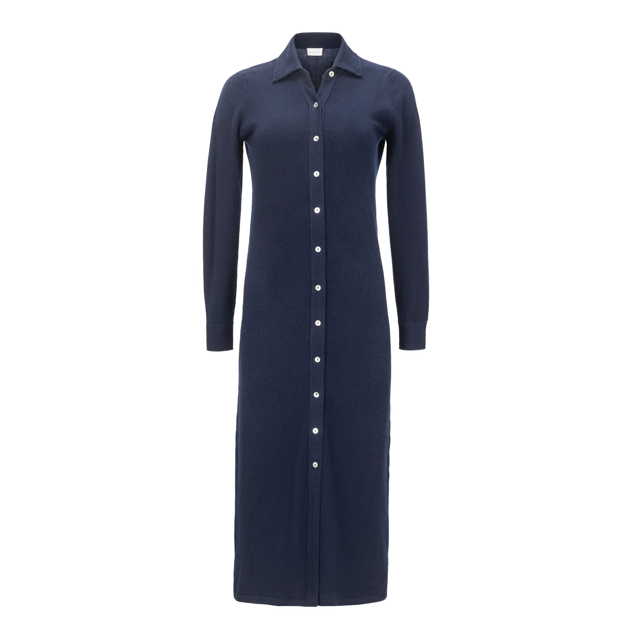 Agapi Button Down Sweater Dress - Navy