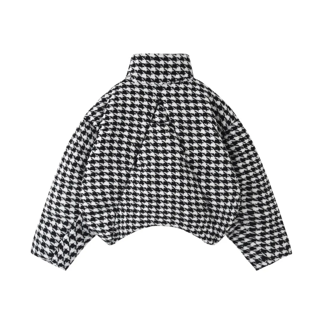 AINTSHY Black&White Plaid Down Jacket