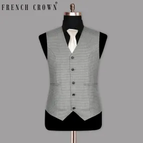 Aluminum Grey Houndstooth Sport Waistcoat