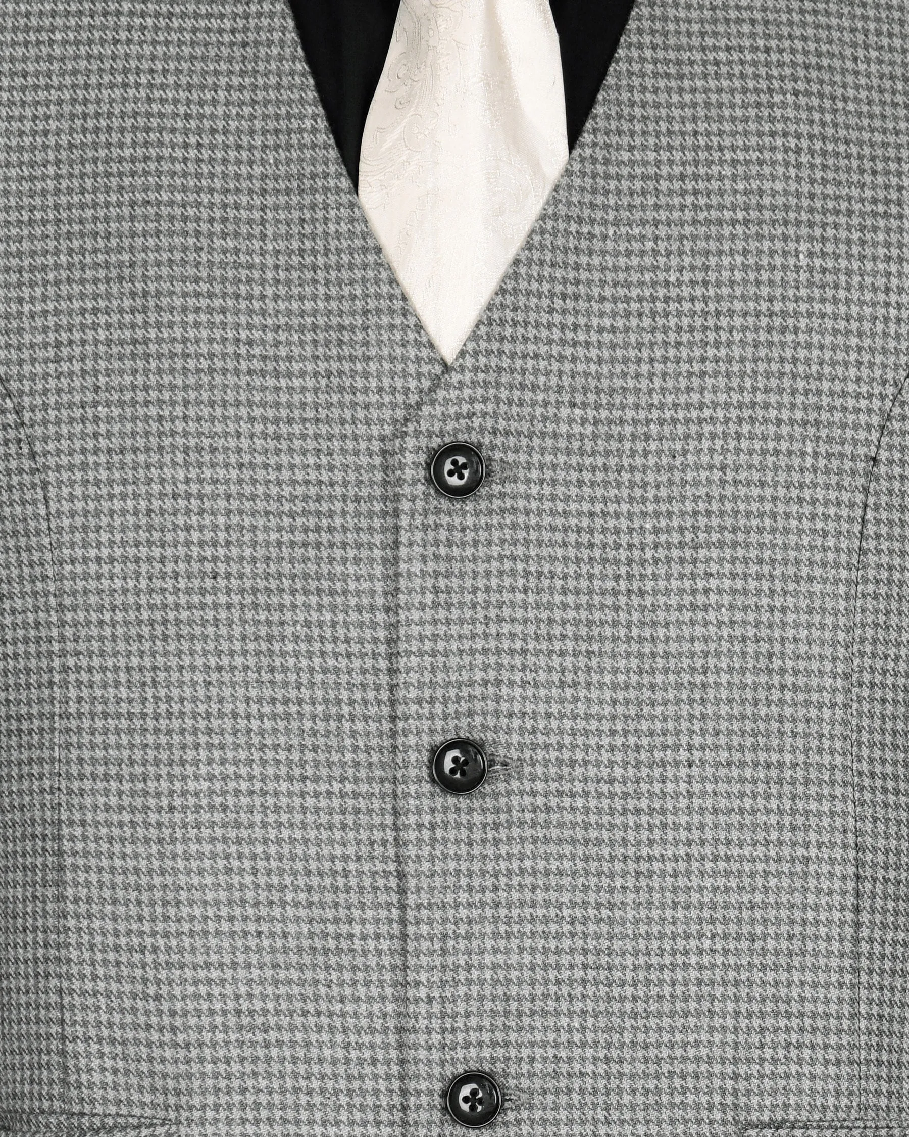 Aluminum Grey Houndstooth Sport Waistcoat