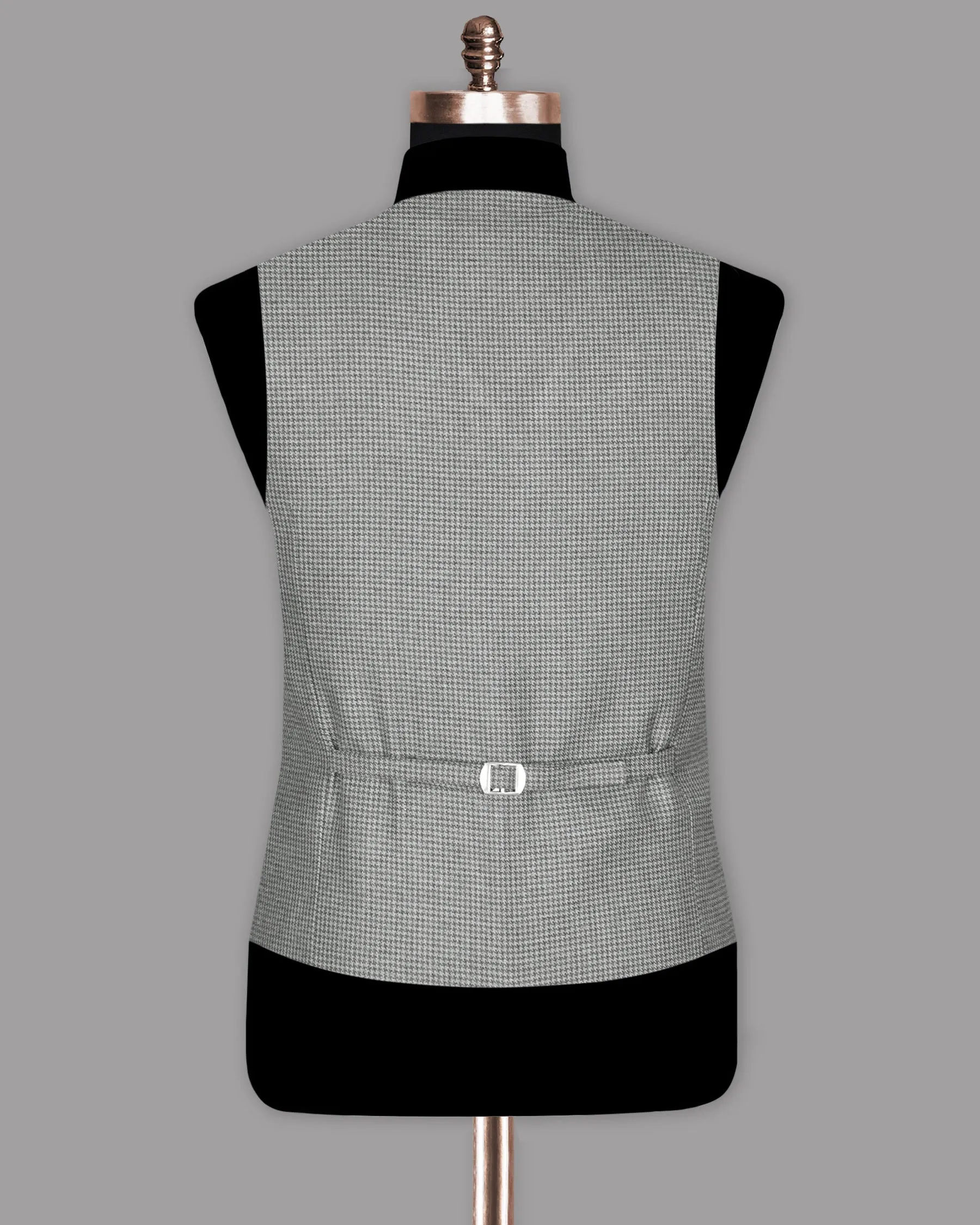 Aluminum Grey Houndstooth Sport Waistcoat