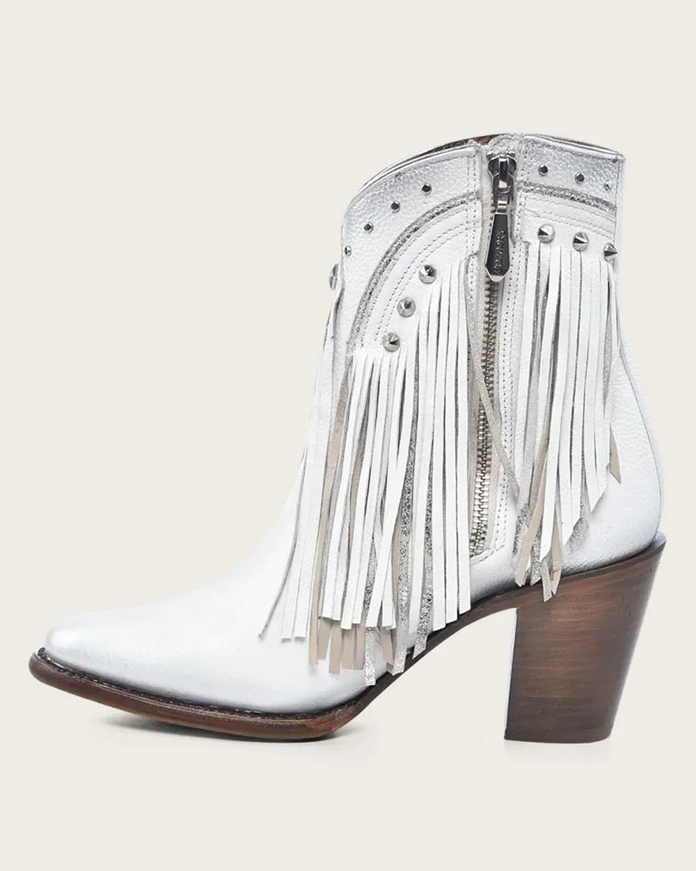 Ankle white bootie