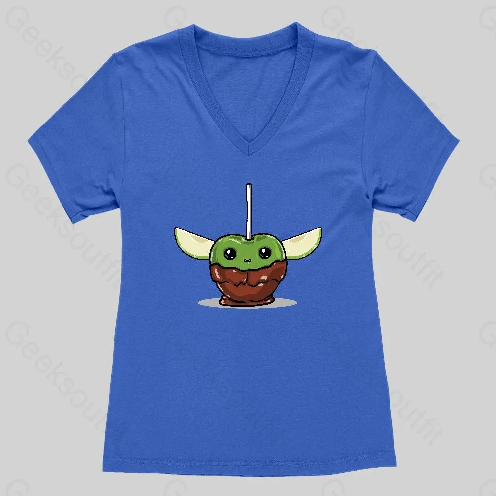 Apple Sippy Cup Women's V-Neck T-shirt