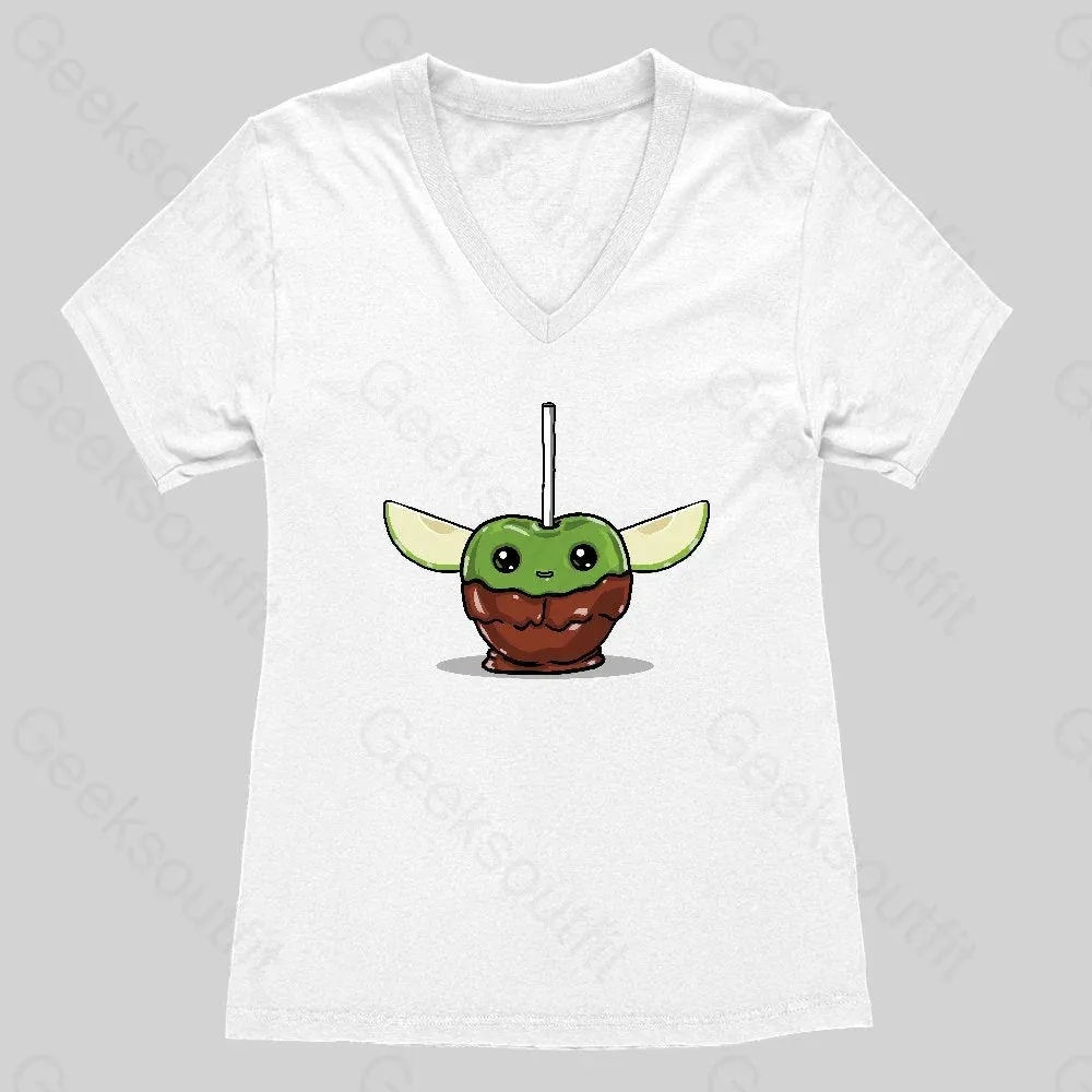 Apple Sippy Cup Women's V-Neck T-shirt