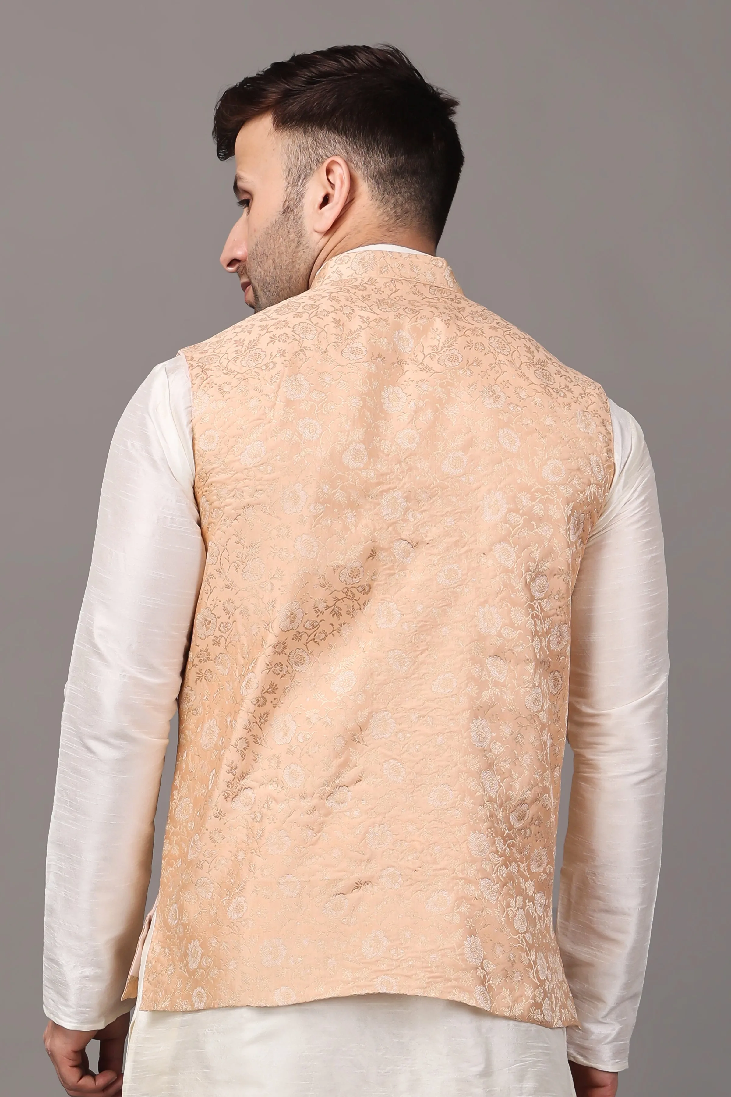 Apricot Aurora Brocade Vasket