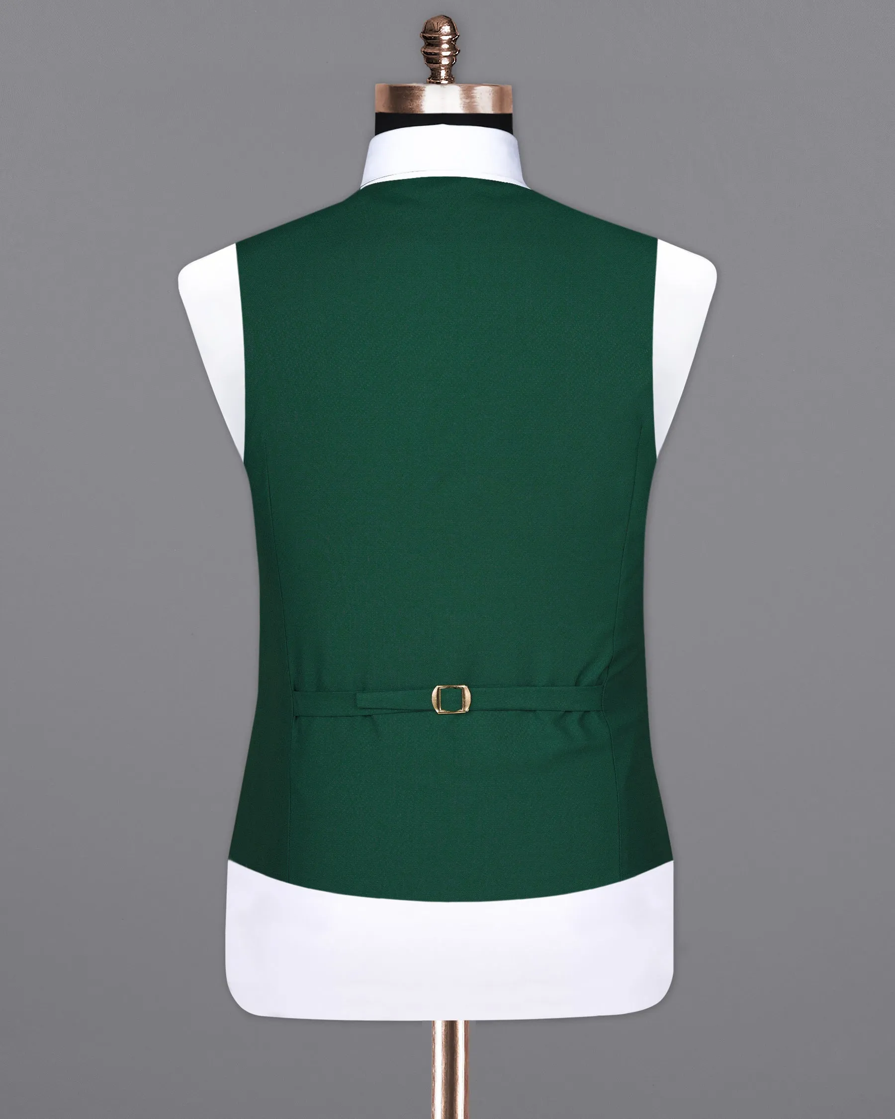 Aqua Deep Green Wool Rich Waistcoat