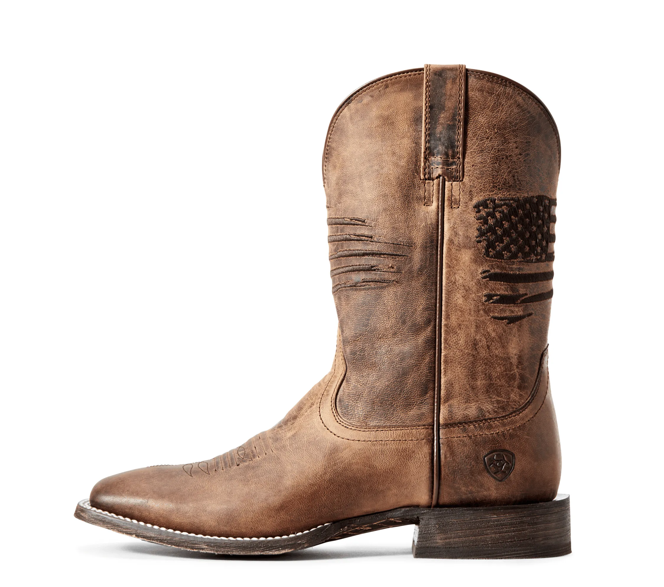 Ariat Men's Circuit Patriot Brown Square Toe Cowboy Boots 10029699