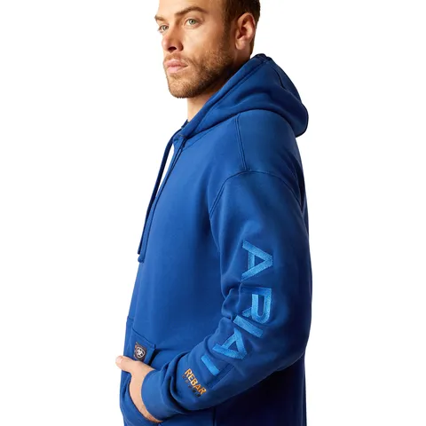 Ariat Men's Rebar Glacier Blue Imperial Blue Graphic Hoodie