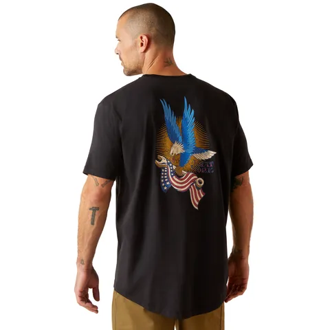 Ariat Men's Rebar Workman Victory Eagle Black T-Shirt