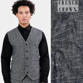 Arsenic Gray Luxurious Linen Waistcoat