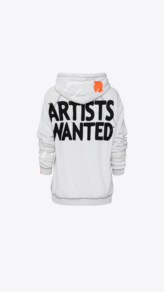 Artists Wanted Paint 100% Dip Big Hoodie Yumm - Whiteout Dip