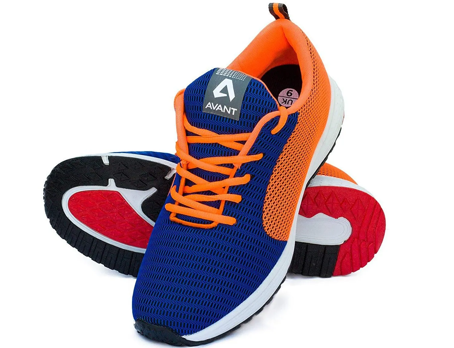 Avant Men's Lightweight Running and Walking Shoes - Navy/Orange