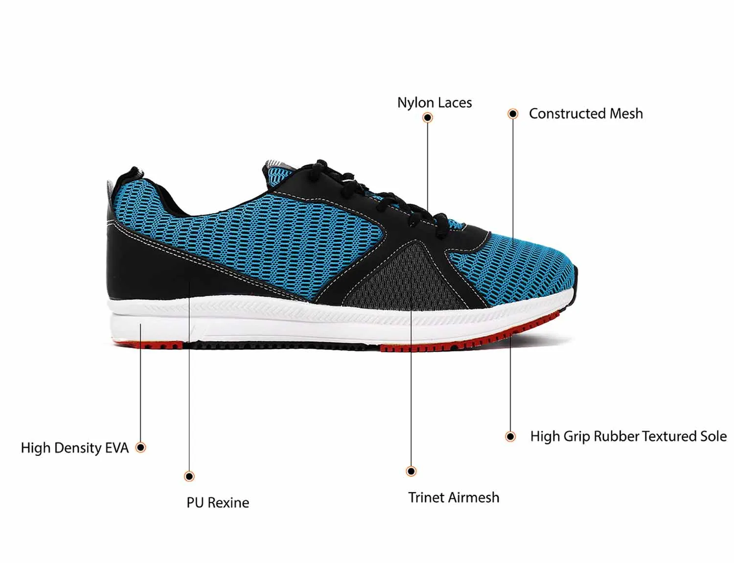 Avant Men's Rage Running and Training Shoes - Sky Blue/Dark Grey