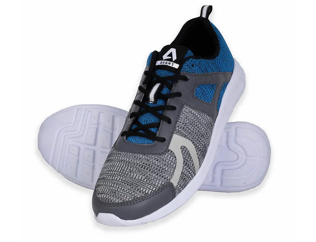 Avant Men's Sigma Running And Training Shoes - Grey/Sky Blue