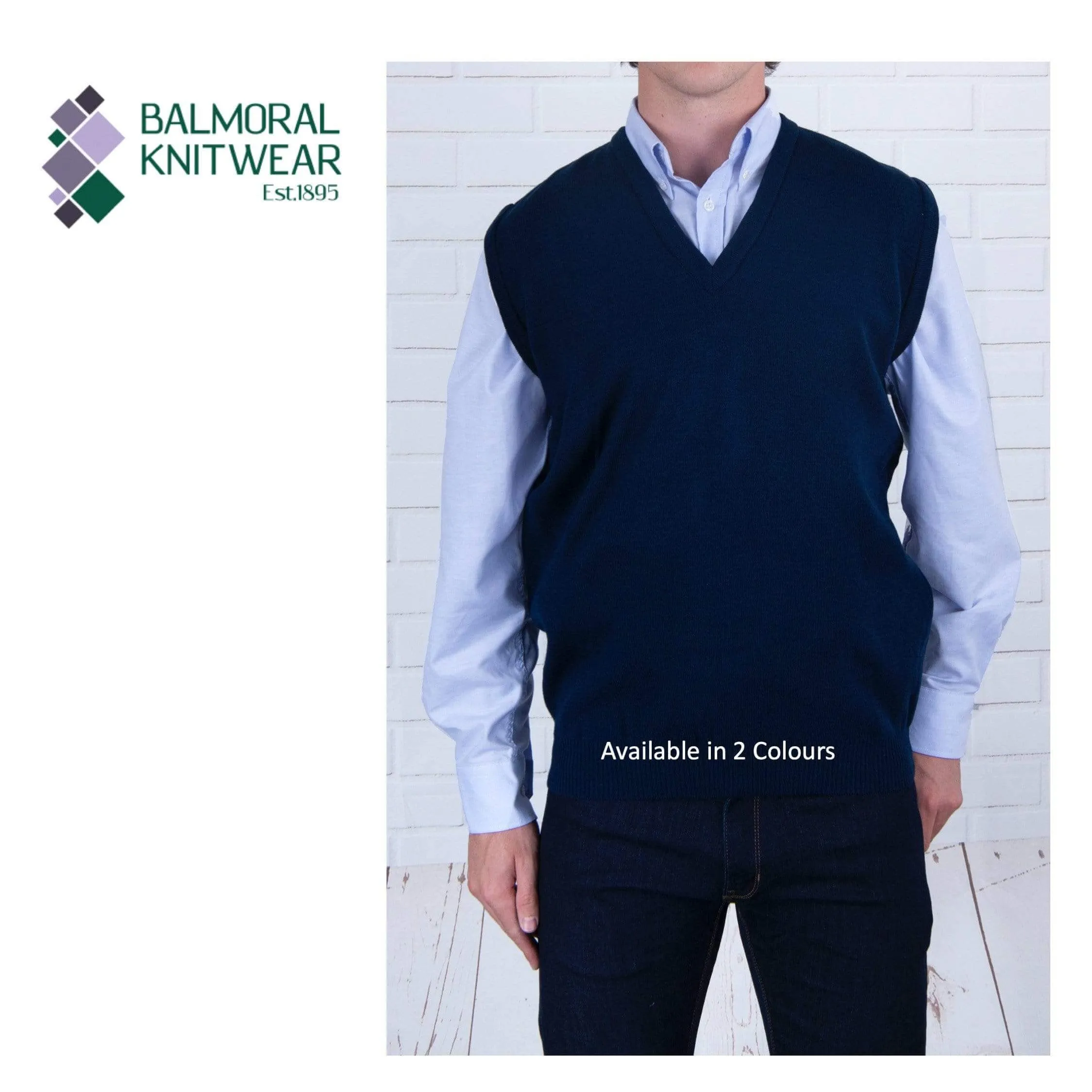 Balmoral Men V-Neck Soft Knit Slipover Sweater Vest