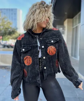 Basketball Sequin Cord Jacket