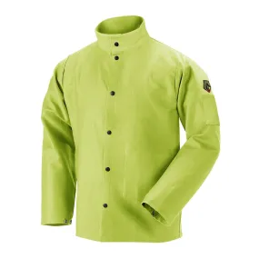 Black Stallion TruGuard 200 FR Cotton Welding Jacket, Lime - FL9-30C