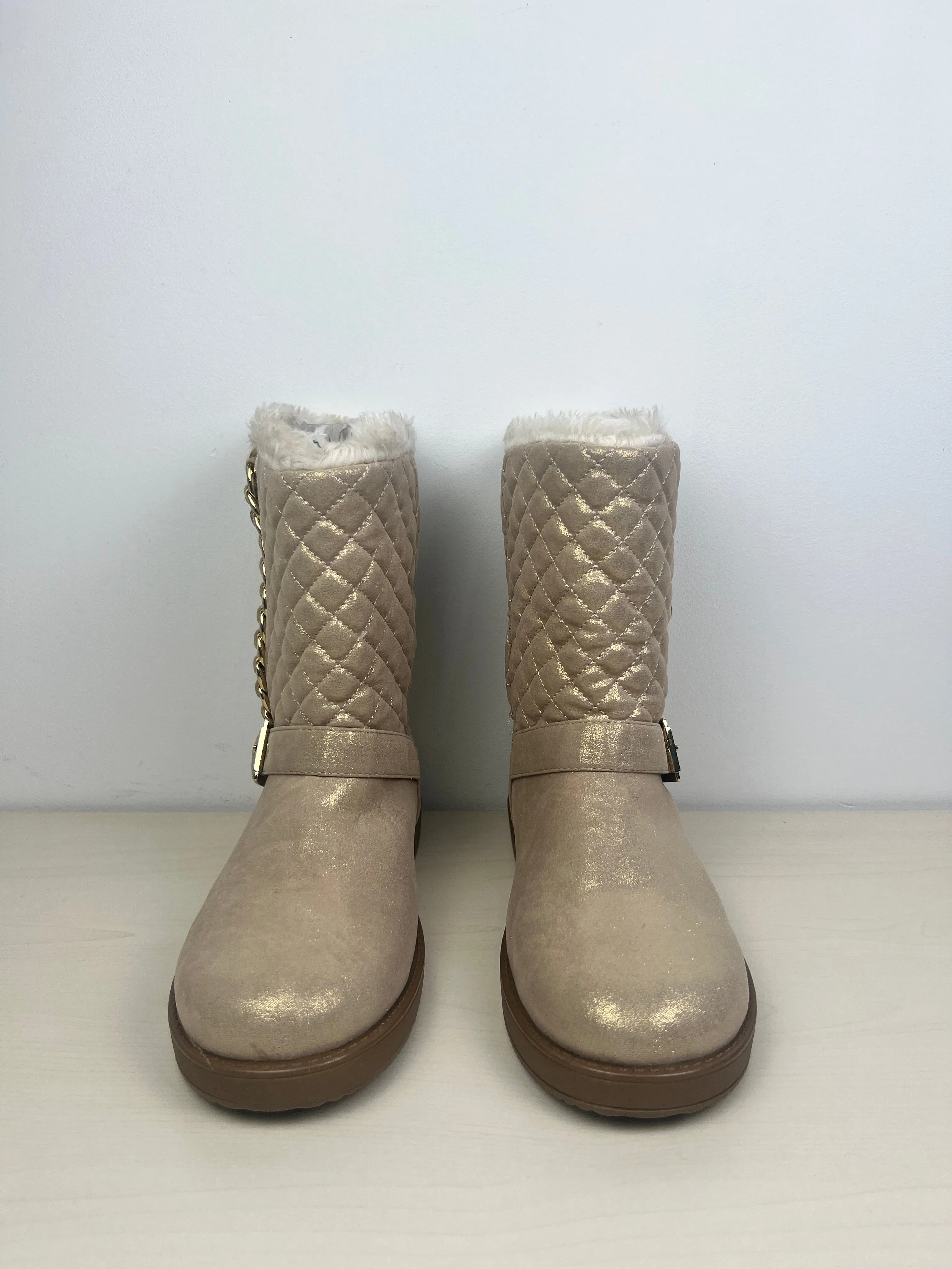 Boots Snow By Guess In Gold, Size: 8.5