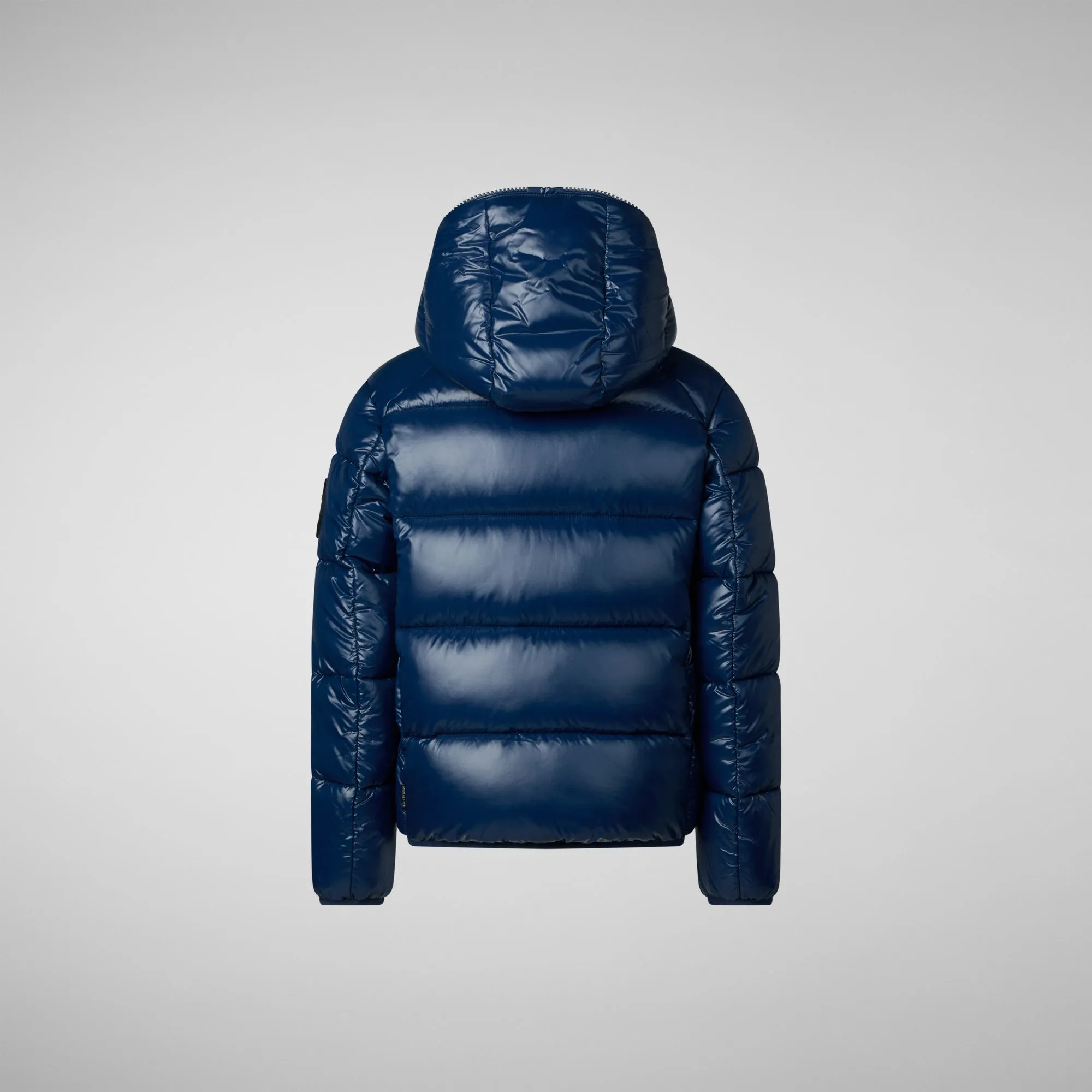 Boys' animal free puffer jacket Artie in ink blue