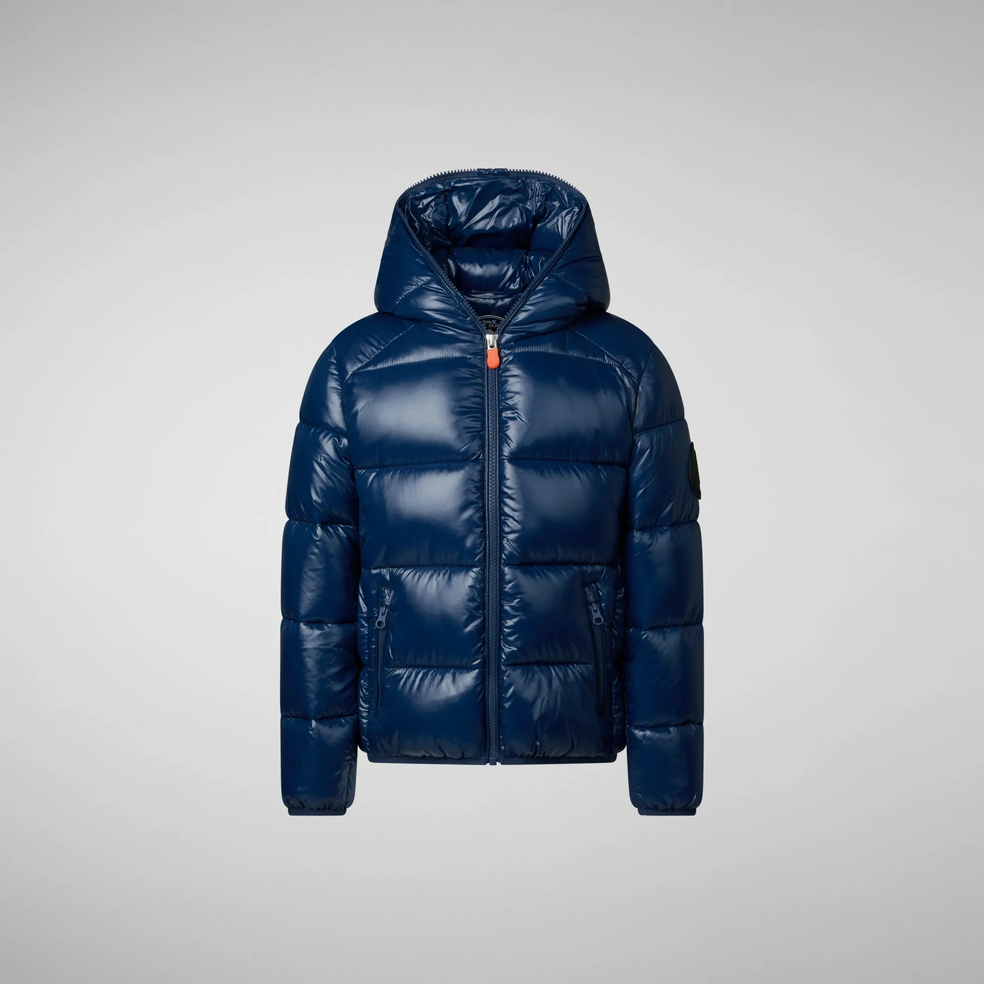 Boys' animal free puffer jacket Artie in ink blue