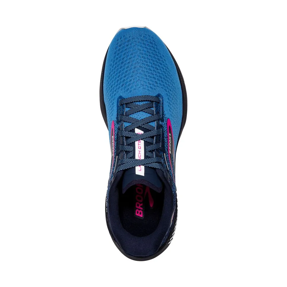 Brooks Launch GTS 10 (Womens) - Peacoat/Marina Blue/Pink Glo