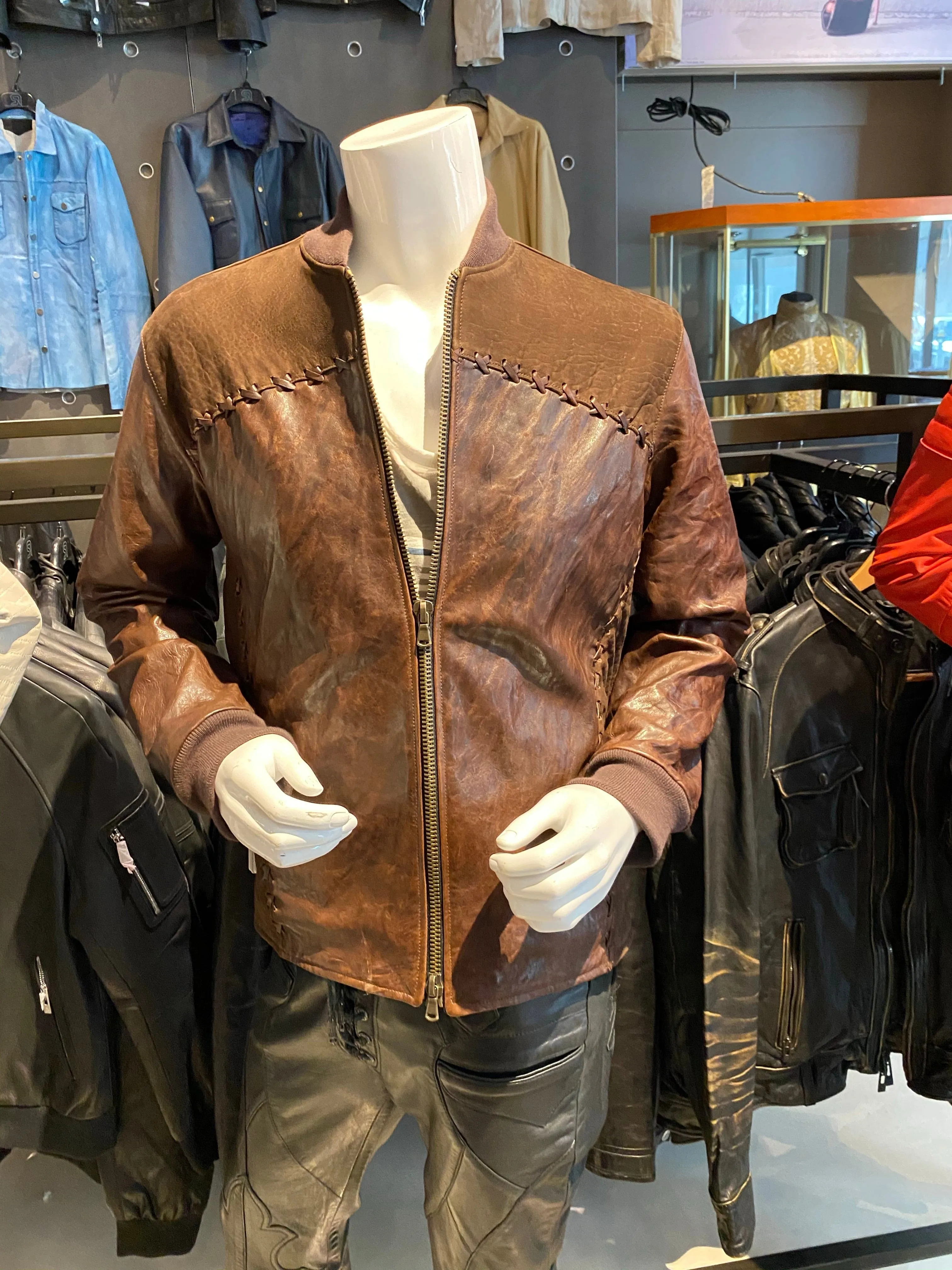 Brown Suede Leather Men’s Jacket