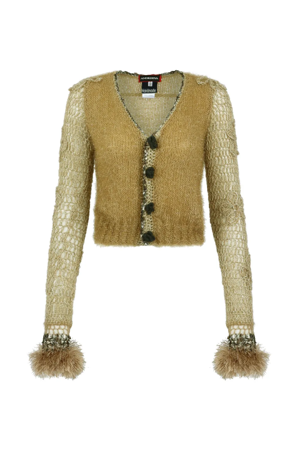 Camel Handmade Knit Cardigan