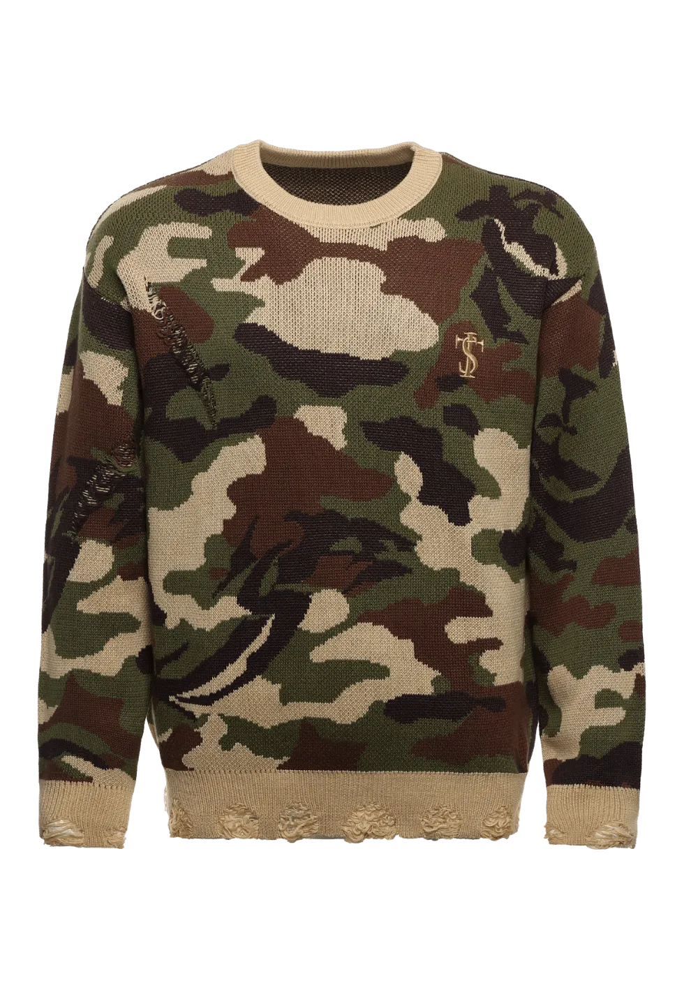 Camouflage Knitted Sweater