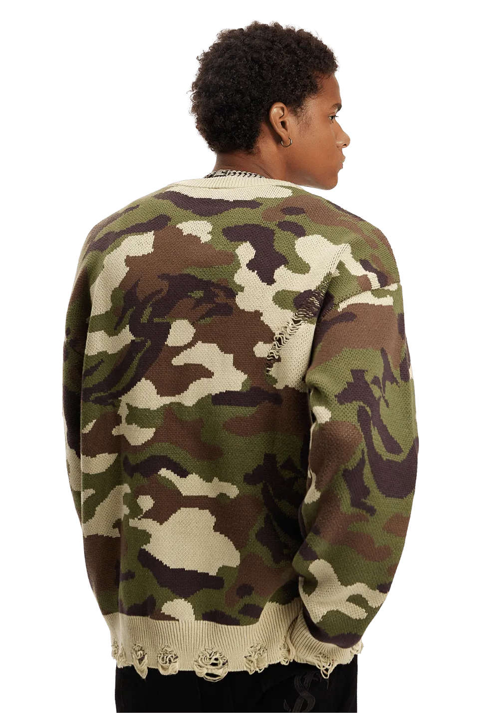 Camouflage Knitted Sweater