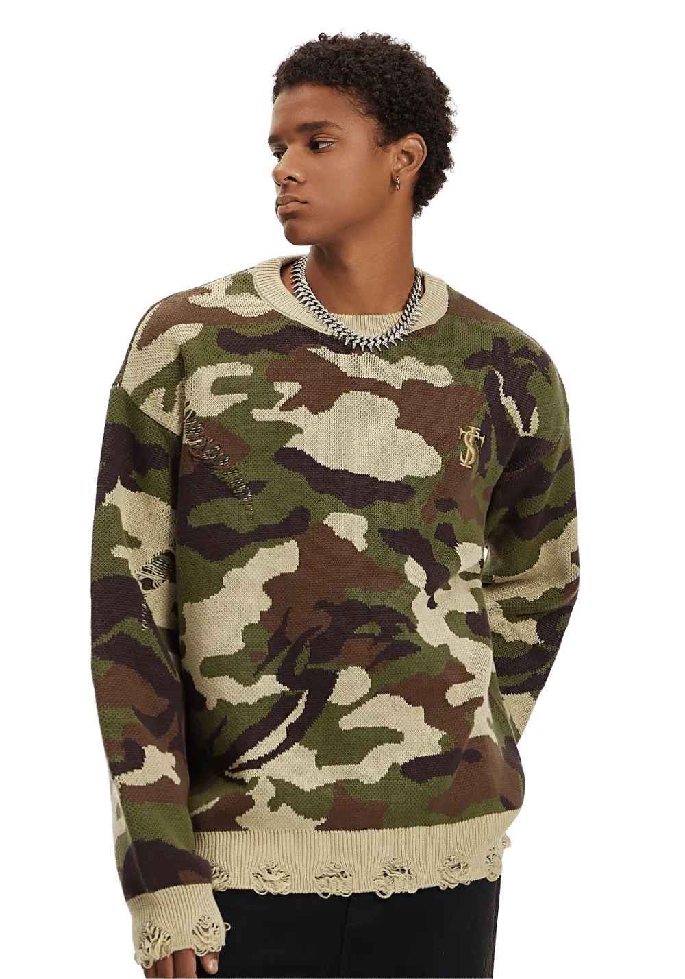 Camouflage Knitted Sweater