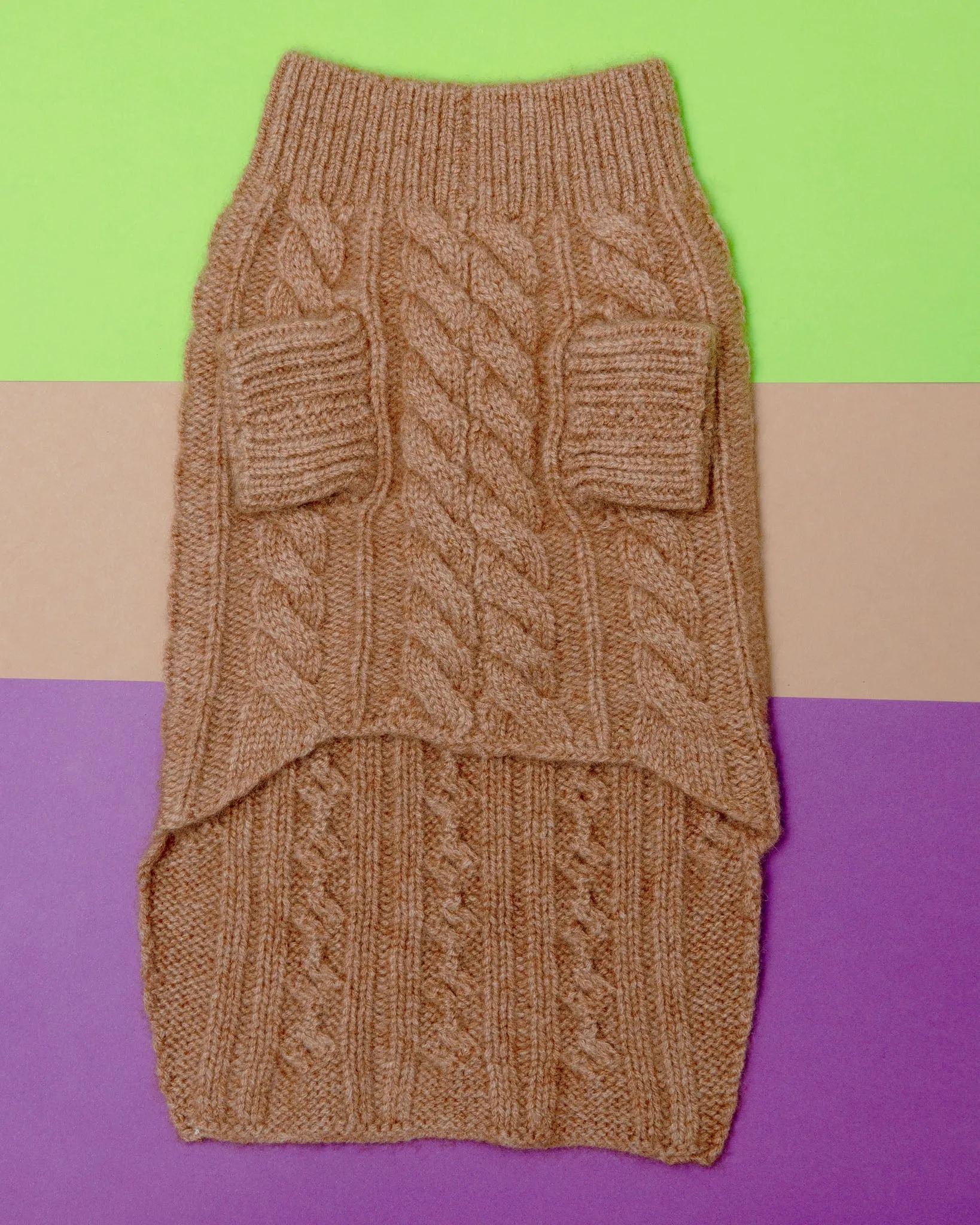 Cashmere Cableknit Sweater in Sand >>>FINAL SALE<<<