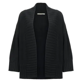 Cashmere Open Cardigan - Black