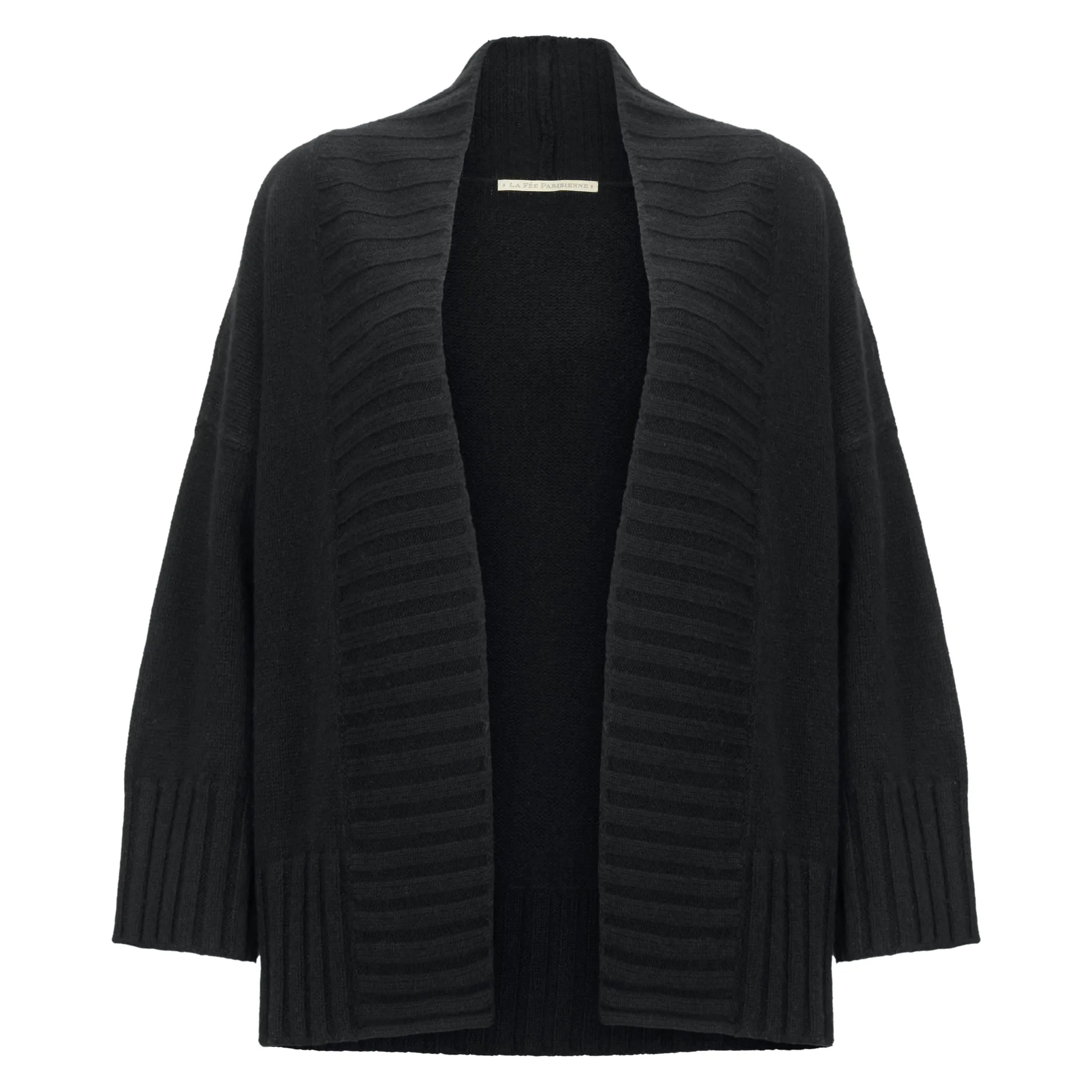 Cashmere Open Cardigan - Black