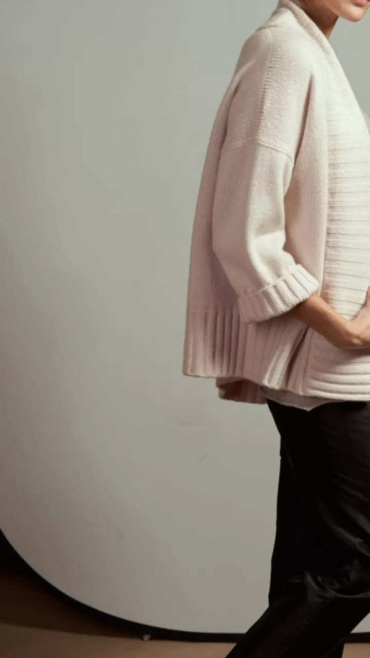 Cashmere Open Cardigan - Black