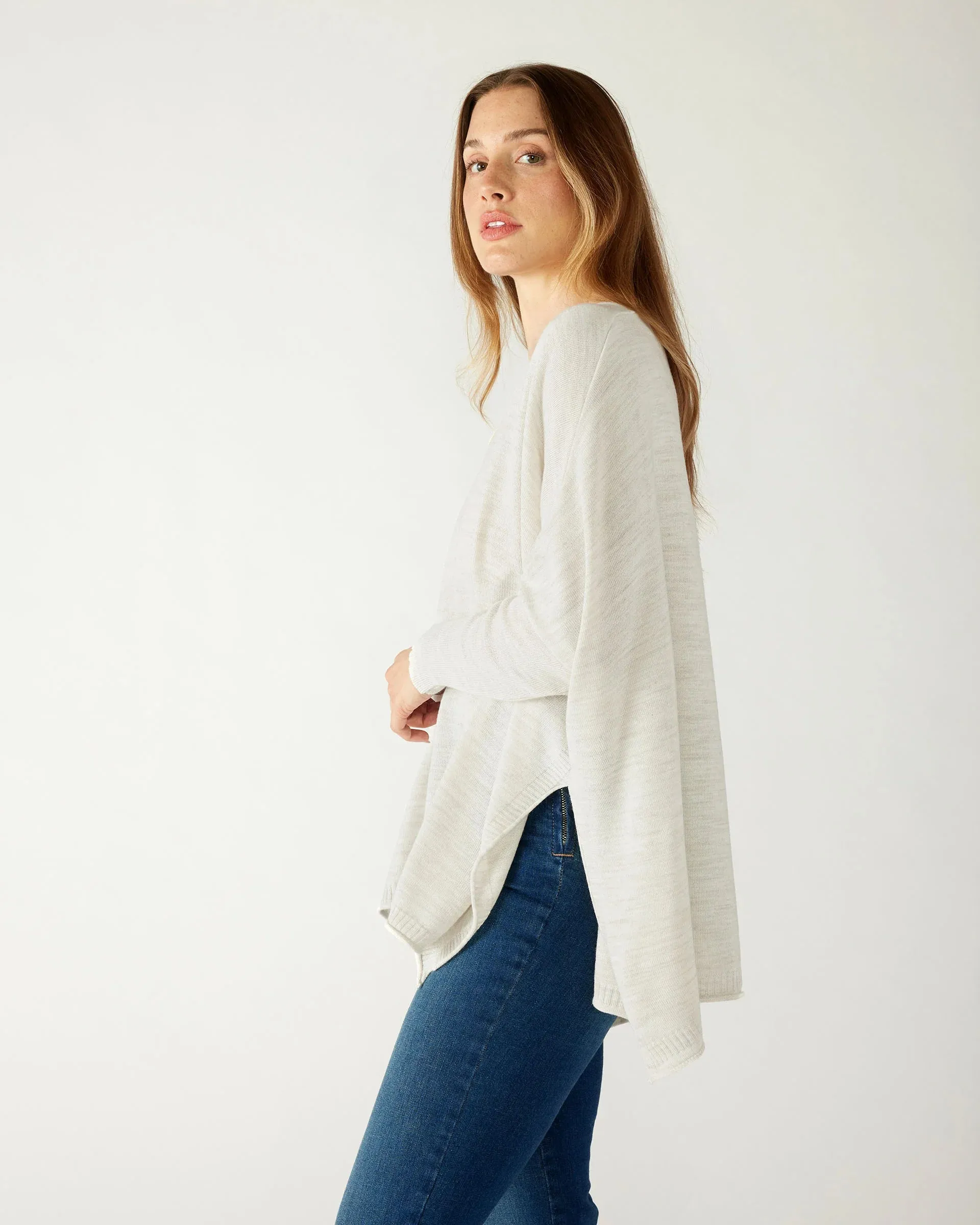 Catalina V-Neck Sweater in Sea Salt