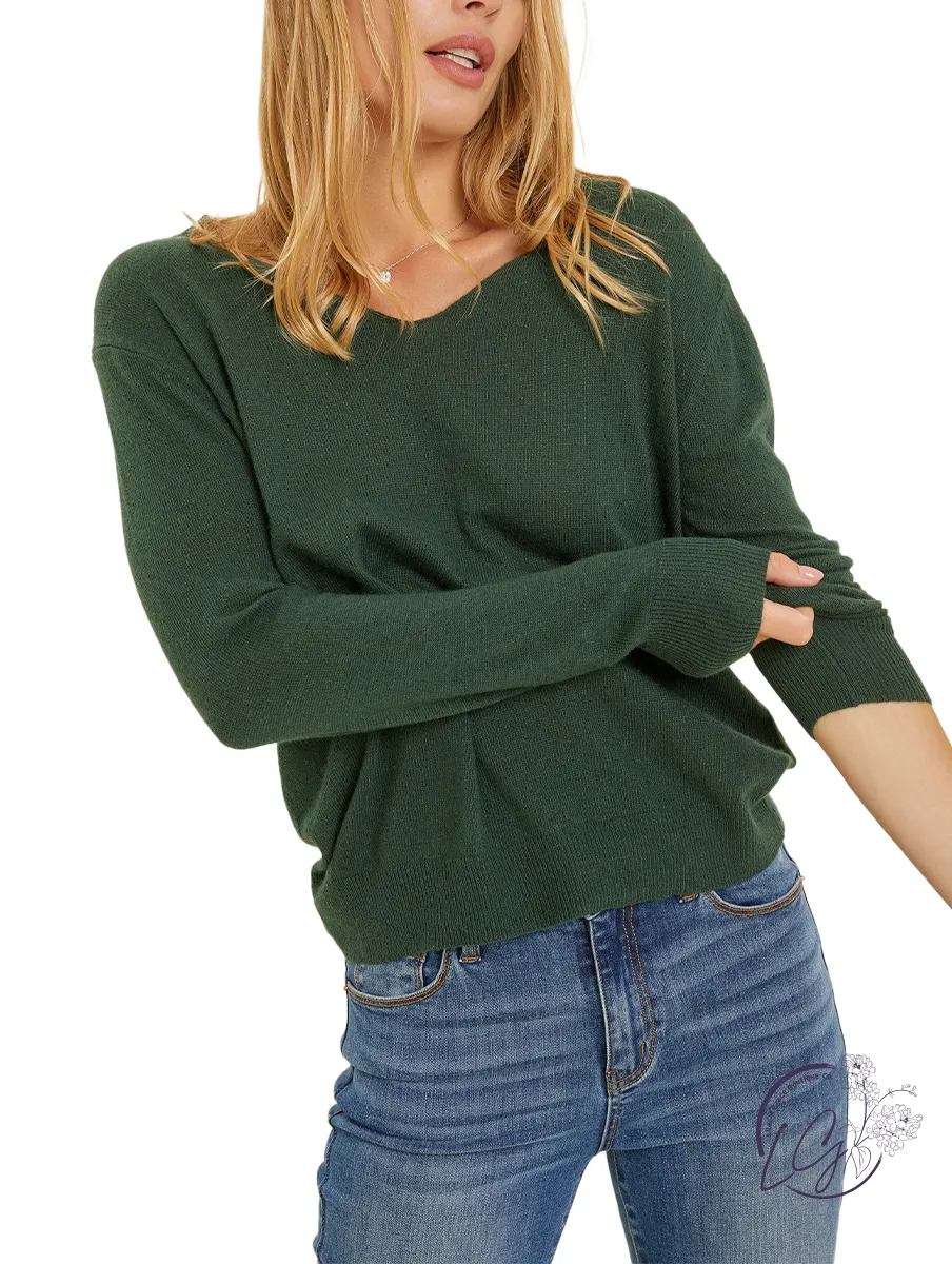 Chic Comfort Deep V Sweater