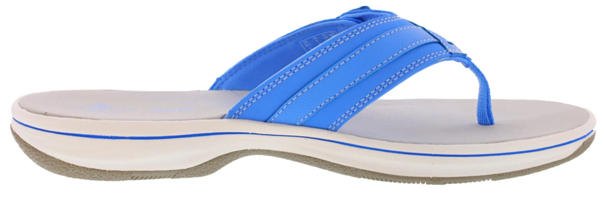 Clarks Women Sandals Lightweight Flip Flops Breeze Sea