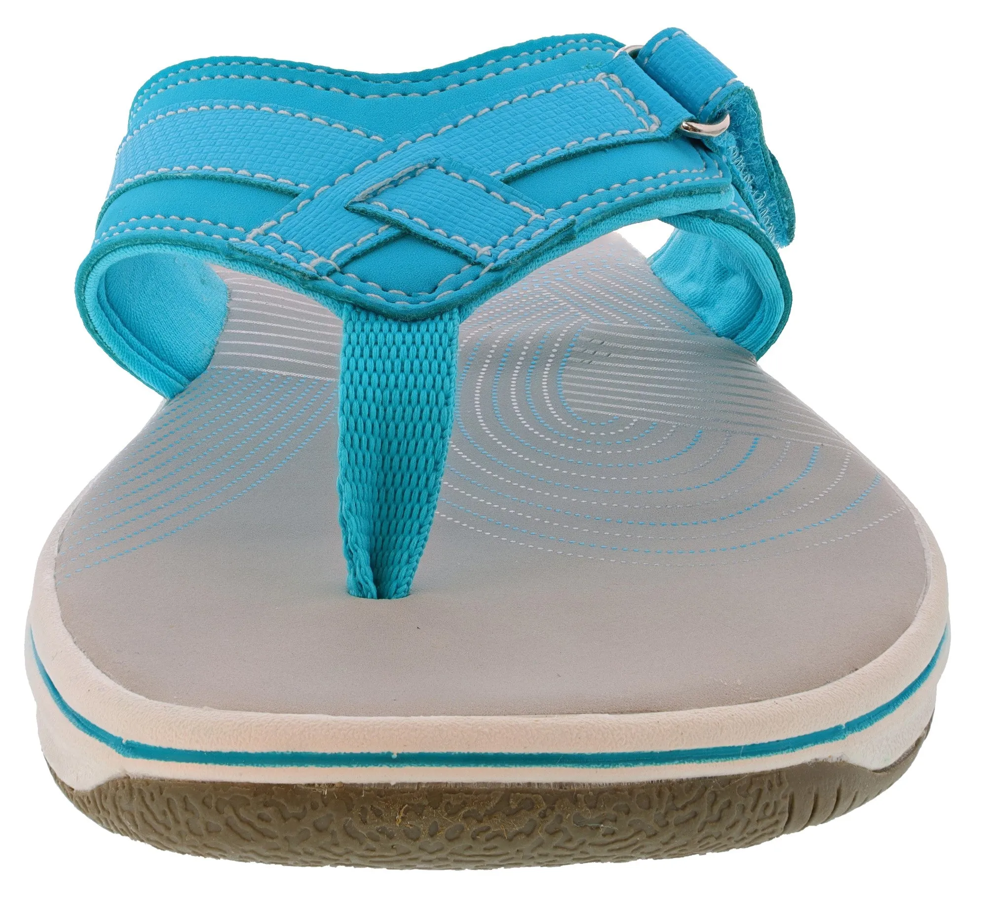 Clarks Women Sandals Lightweight Flip Flops Breeze Sea