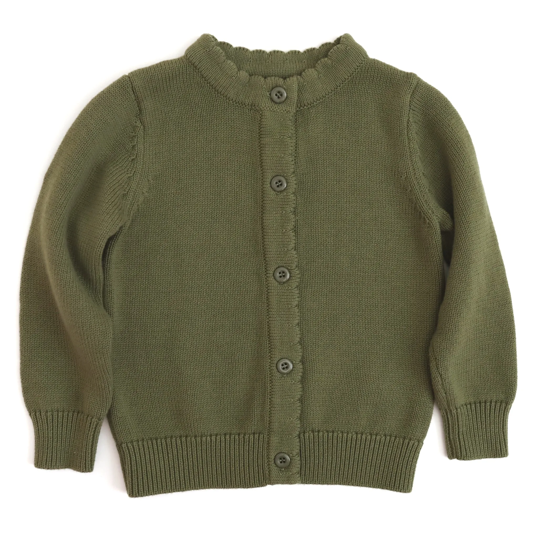 Classic Knit Cardigan - Olive