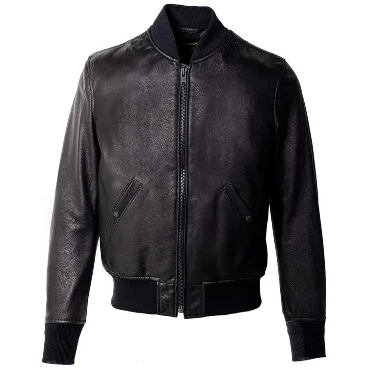 Cowhide Leather Bomber Jacket