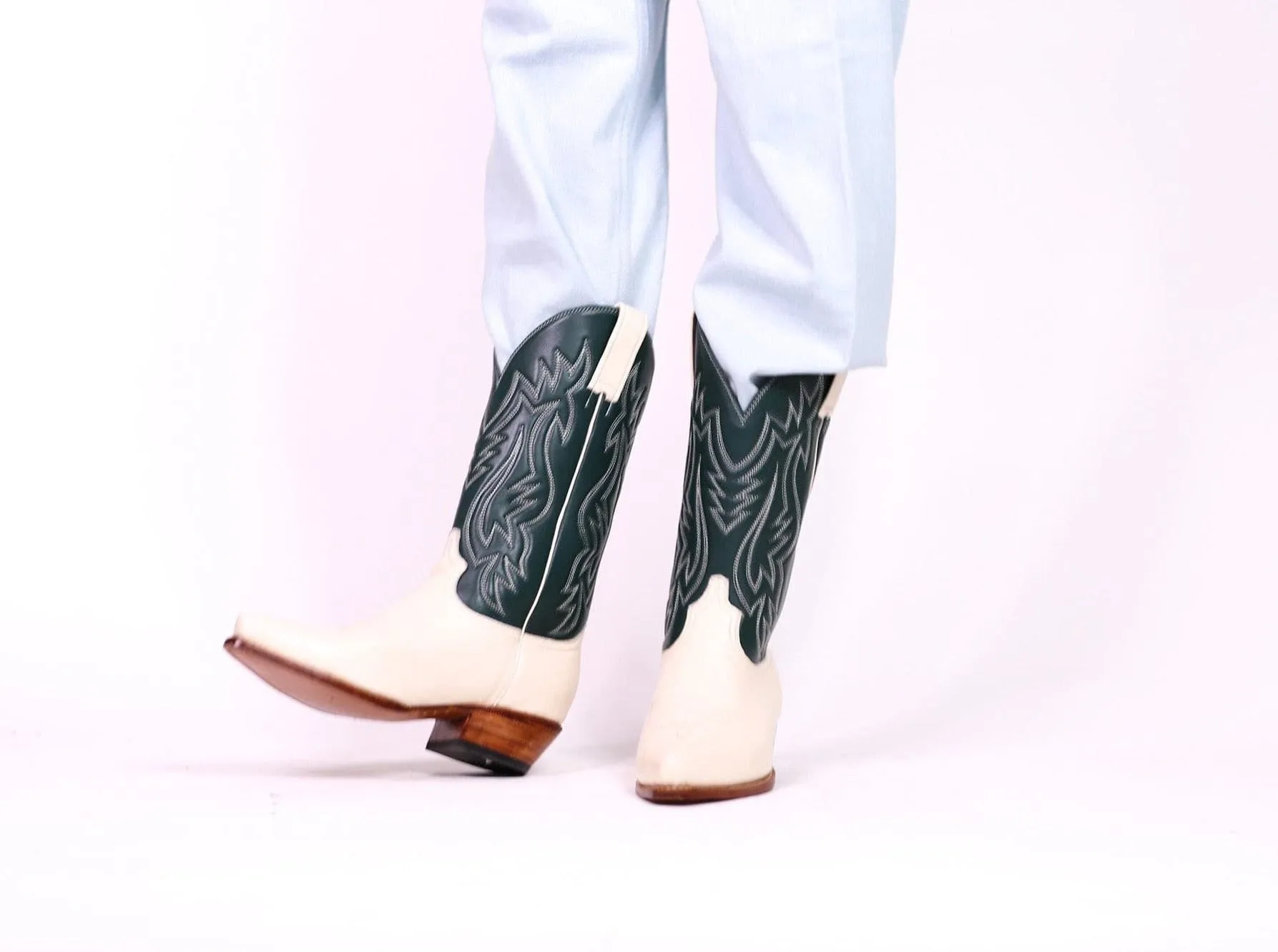 CREAM GREEN BOOTS MARJON