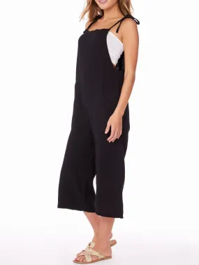 CROPPED WIDELEG OVERALLS