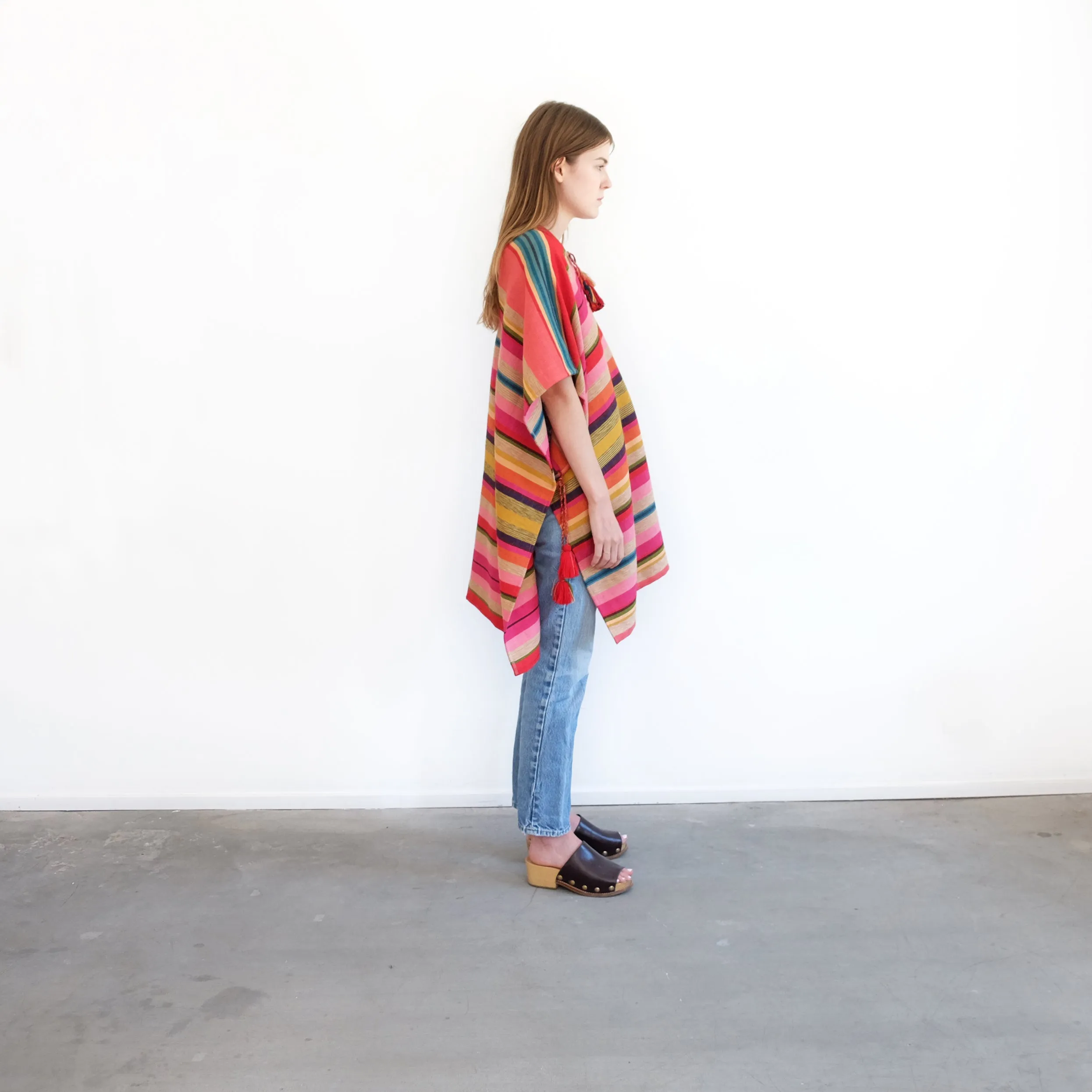 Desert Poncho - Red